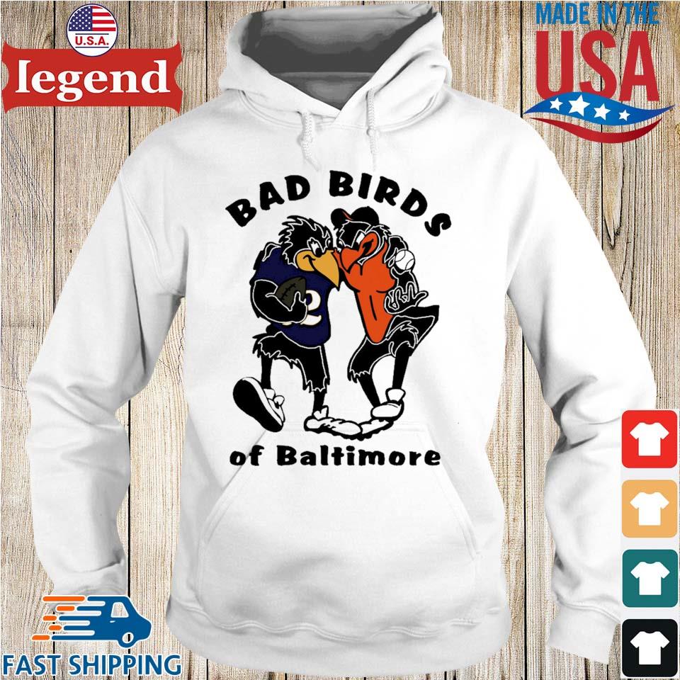 Baltimore Orioles and Ravens Men's Black Shirt Hoodie Sweatshirt