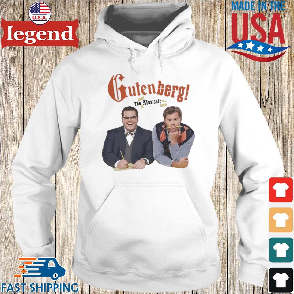 Broadway World Official Gutenberg The Musical T-shirt,Sweater, Hoodie, And  Long Sleeved, Ladies, Tank Top