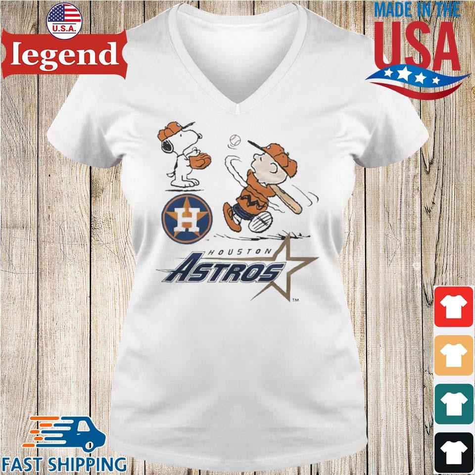 MLB Houston Astros Women's Short Sleeve V-Neck Fashion T-Shirt - XXL