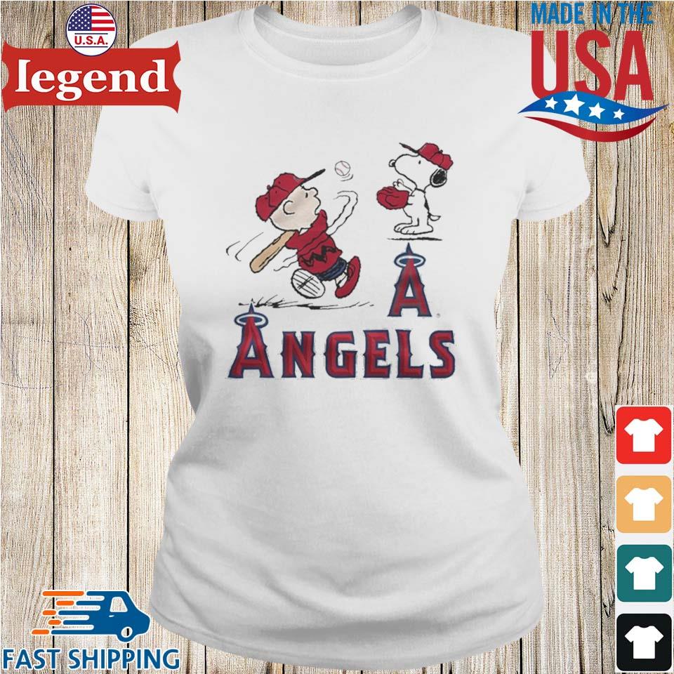 Mlb Los Angeles Angels Charlie Brown Snoopy Los Angeles Angels T-Shirt For  Fans