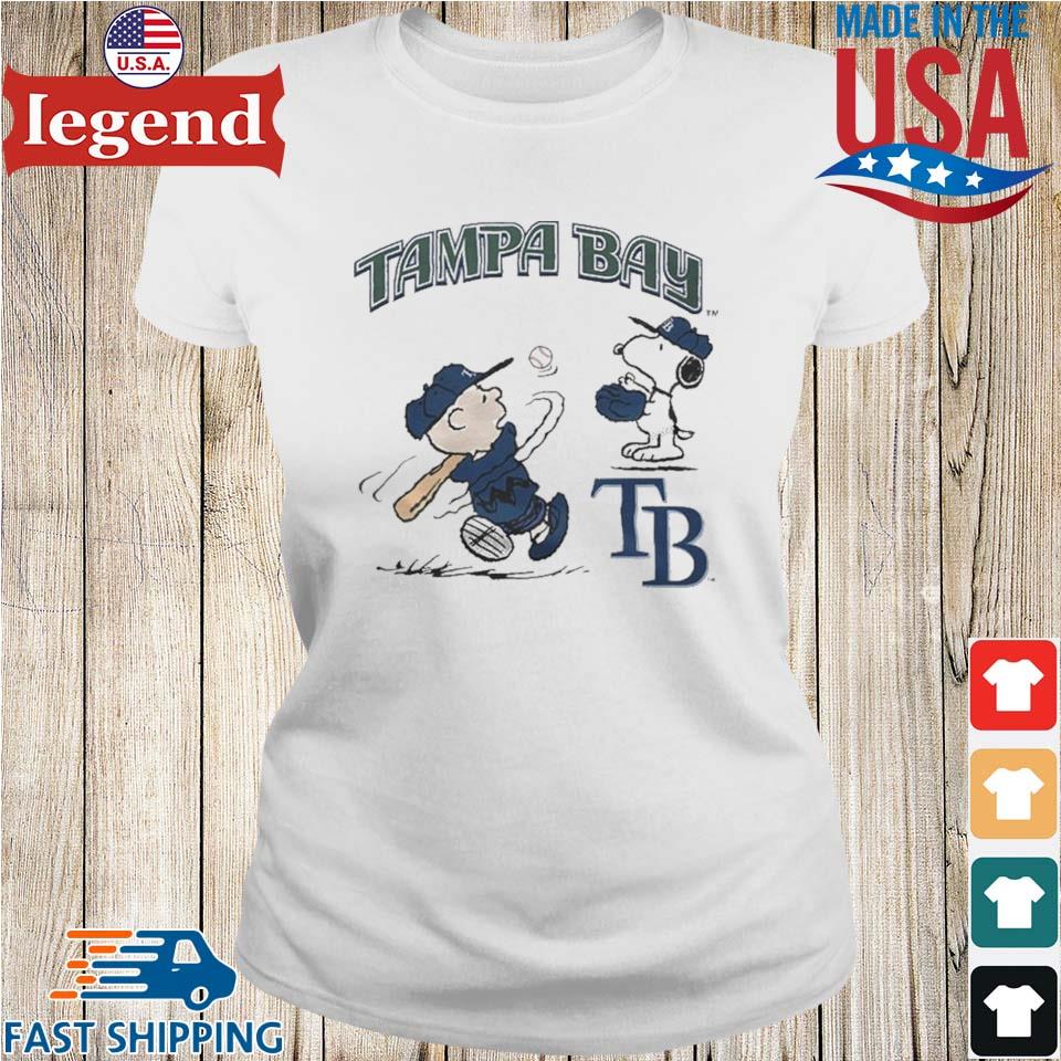 Tampa Bay Rays Let's Play Baseball Together Snoopy MLB Premium Men's T-Shirt  
