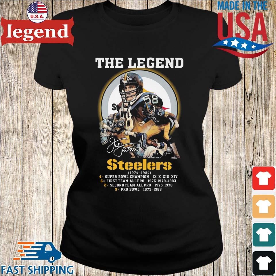 Jack Lambert The Legends Pittsburgh Steelers 1974-1984 Signature T-shirt,Sweater,  Hoodie, And Long Sleeved, Ladies, Tank Top