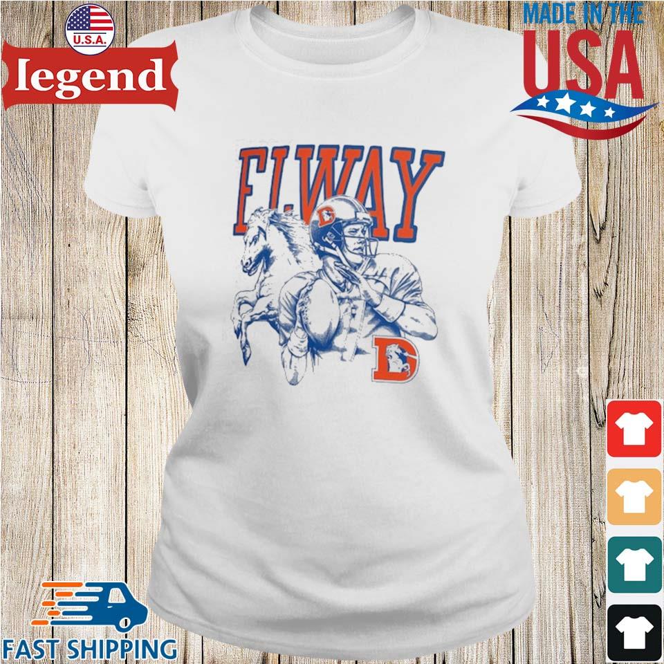 John Elway Denver Football QB Retro Caricature T Shirt