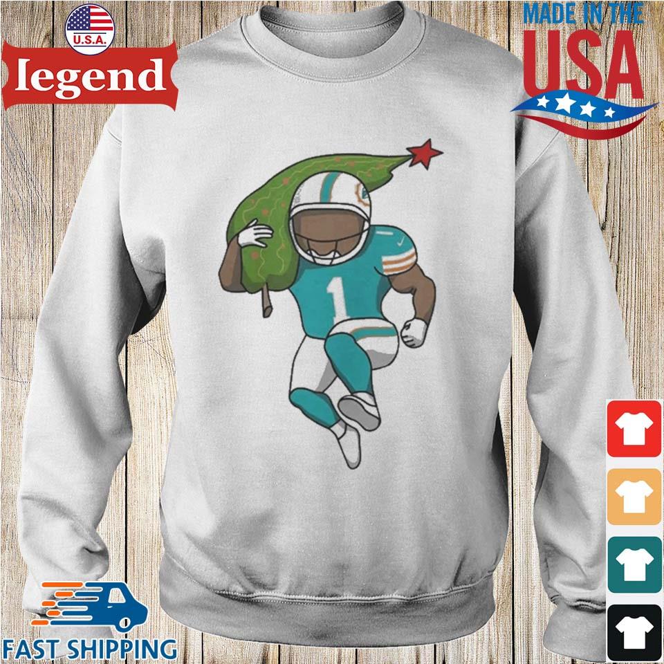 Nfl Miami Dolphins Men's Gray Full Back Run Long Sleeve