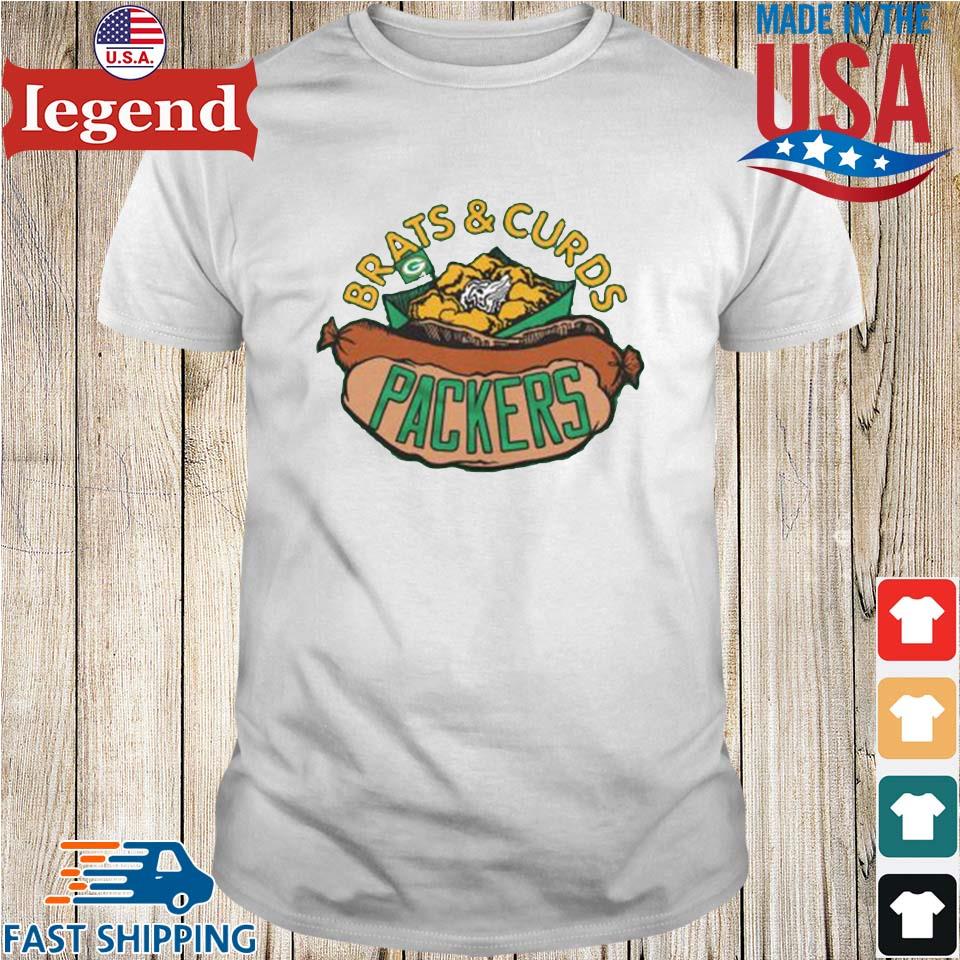 Official Packers Homage Guy Fieri Brats & Curds T-shirt,Sweater, Hoodie,  And Long Sleeved, Ladies, Tank Top