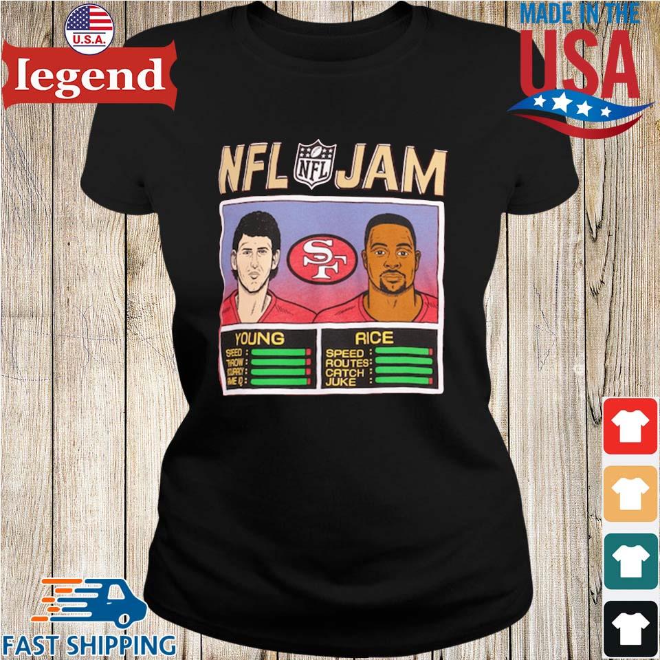 Jerry Rice & Steve Young Pittsburgh Steelers Homage NFL Retired Jam  Tri-Blend T-Shirt, hoodie, sweater, long sleeve and tank top