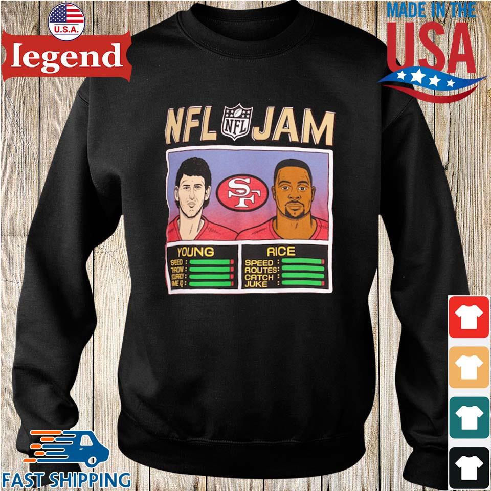 Jerry Rice & Steve Young Pittsburgh Steelers Homage NFL Retired Jam  Tri-Blend T-Shirt, hoodie, sweater, long sleeve and tank top