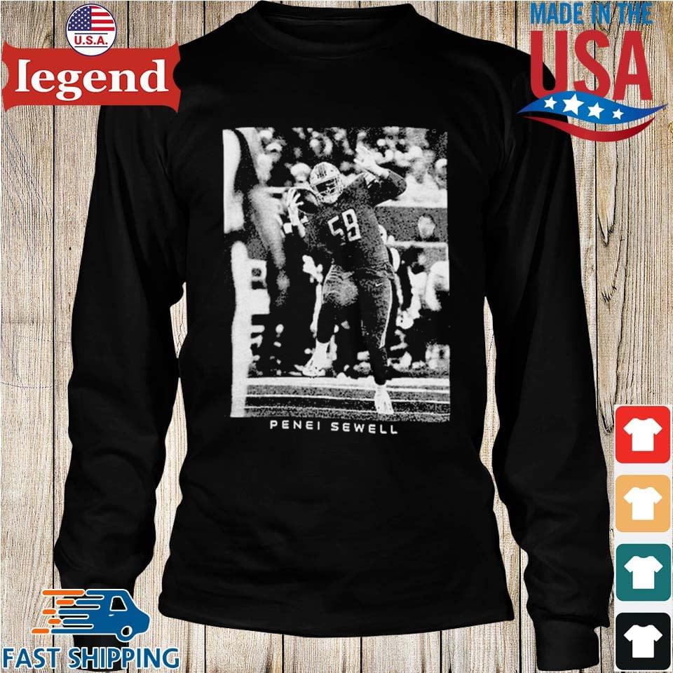 Original Penei Sewell Detroit Lions Majestic Threads Graphic T-shirt,Sweater,  Hoodie, And Long Sleeved, Ladies, Tank Top