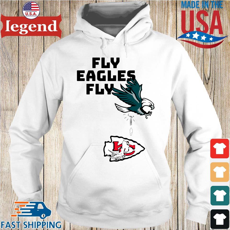 Fly Eagles fly Philadelphia Eagles over Kansas City Chiefs shirt, hoodie,  sweater and v-neck t-shirt