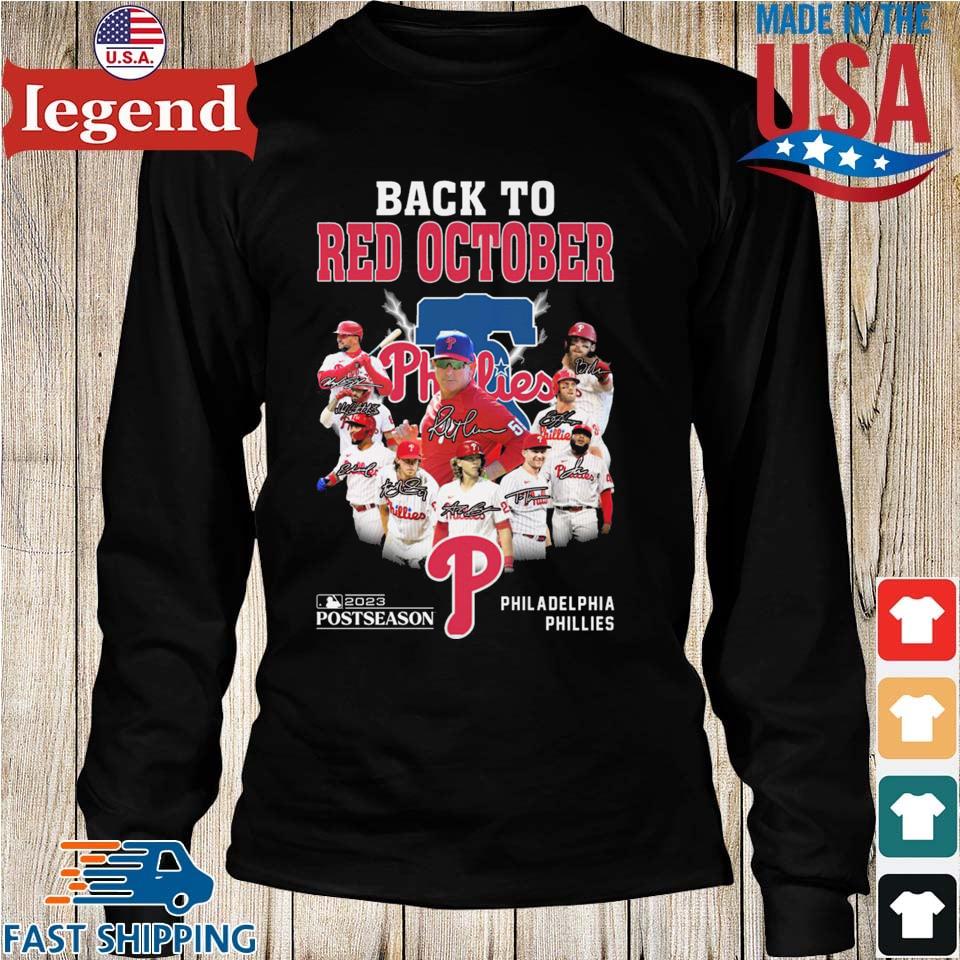 Philadelphia Phillies Red October 2023 Signatures Shirt, hoodie, sweater,  long sleeve and tank top