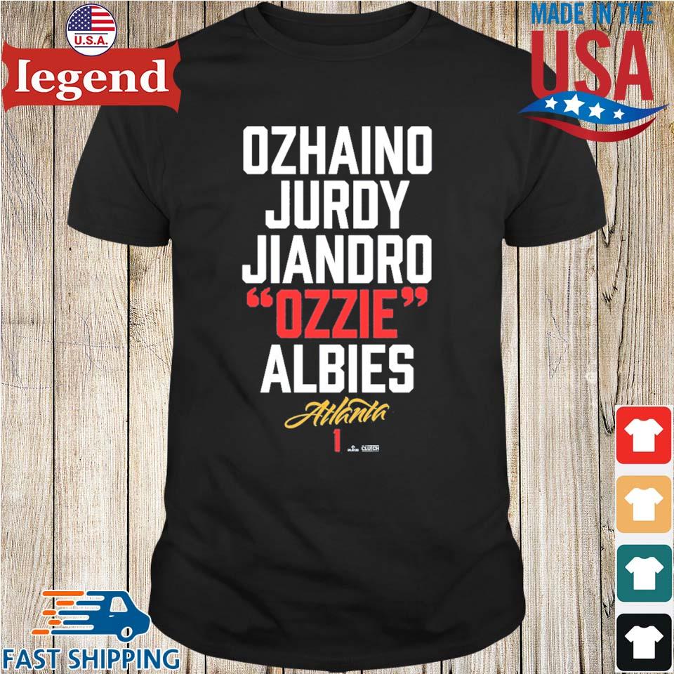Ozzie Albies Atlanta Text T-shirt