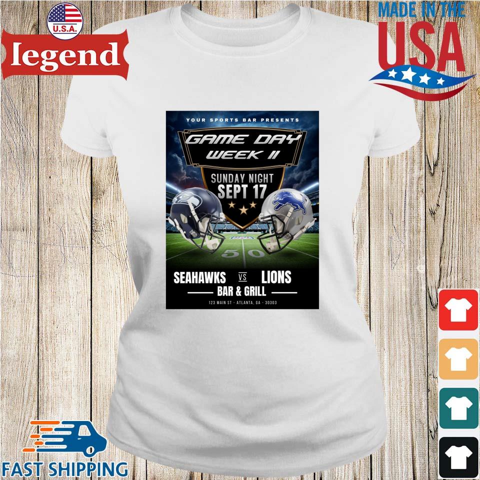 Seattle Seahawks Vs Detroit Lions Game Day Week Ii 2023 T-shirt