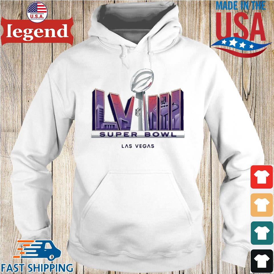 Men's Fanatics Branded White Super Bowl LVIII Trophy Dimension T-Shirt