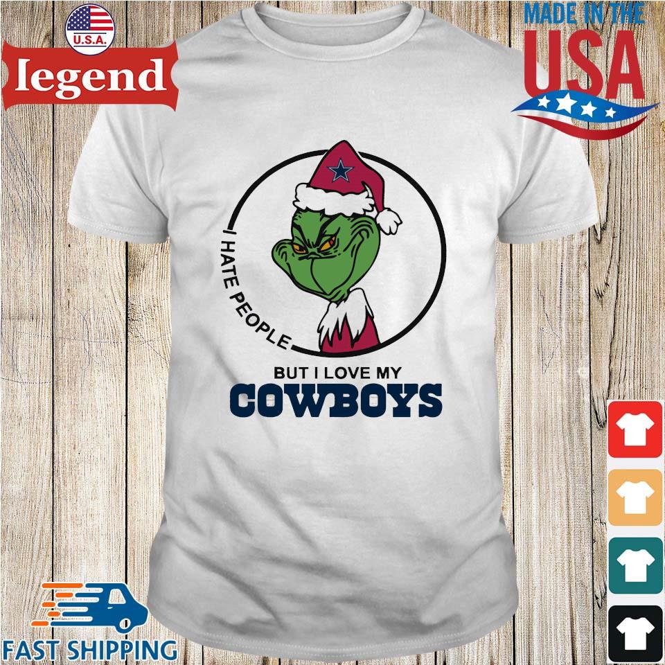 Grinch I Hate People But I Love Dallas Cowboys Christmas 2022