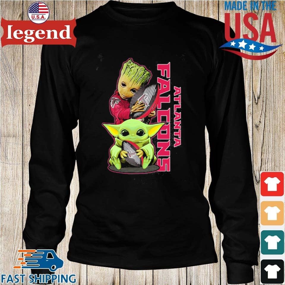 Baby Yoda Hug Atlanta Falcons Autism Rockin To A Different Tune Shirt