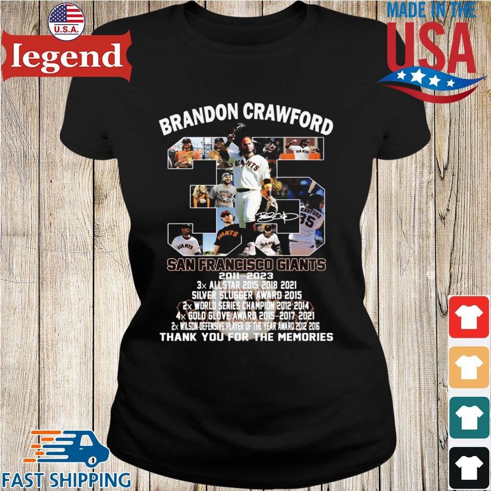 Shirts, San Francisco Giants Brandon Crawford Black Jersey