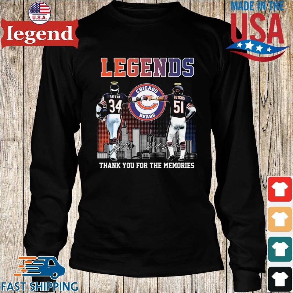 Mens Chicago Bears T-Shirts Long Sleeve Tops, Clothing