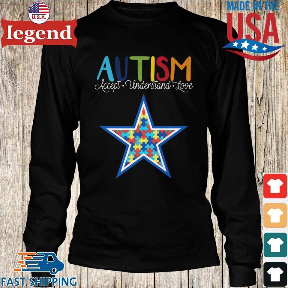 Official dallas Cowboys NFL Autism Awareness Accept Understand