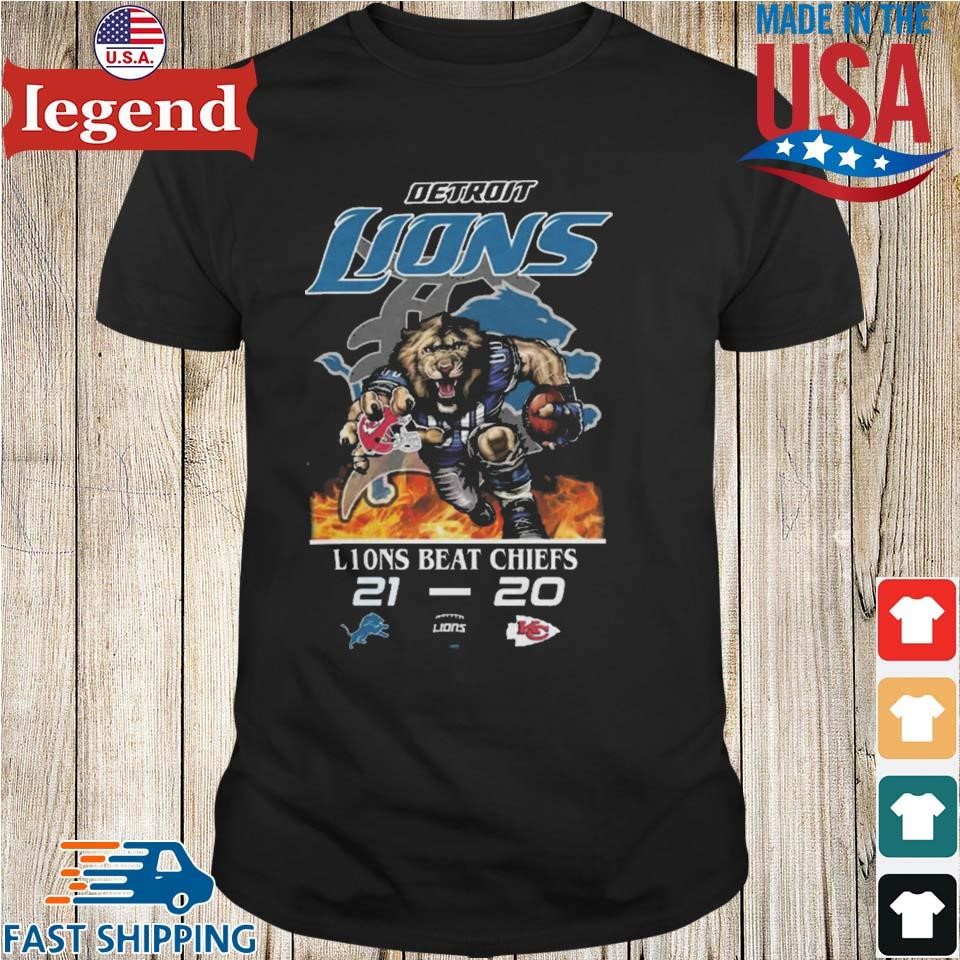 Detroit Lions 21 20 Victory Kansas City Chiefs 2023 NFL Kickoff finals  score shirt - Limotees