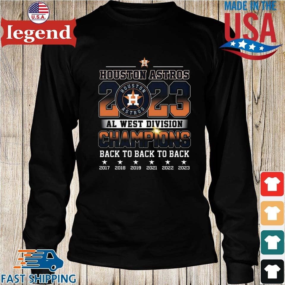 Houston Astros Al West Division Champions Back To Back To Back T-shirt -  Shibtee Clothing