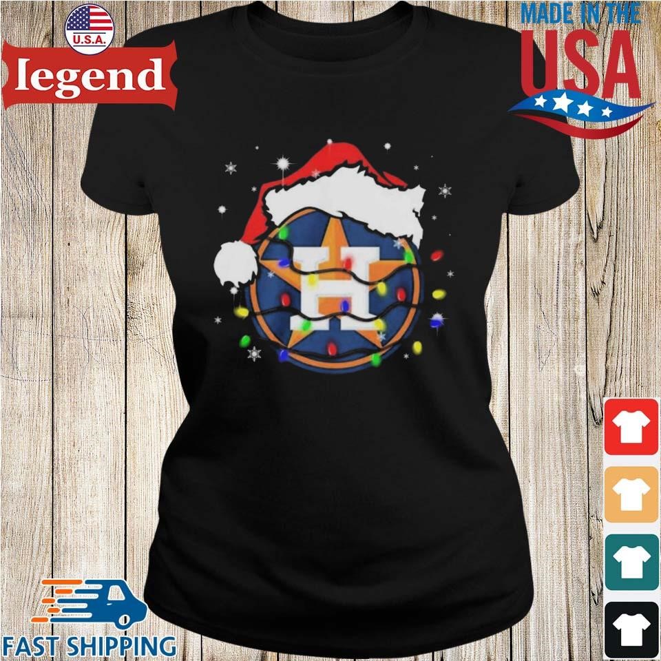 Houston Astros Logo Santa Hat Christmas Light 2023 T-shirt,Sweater