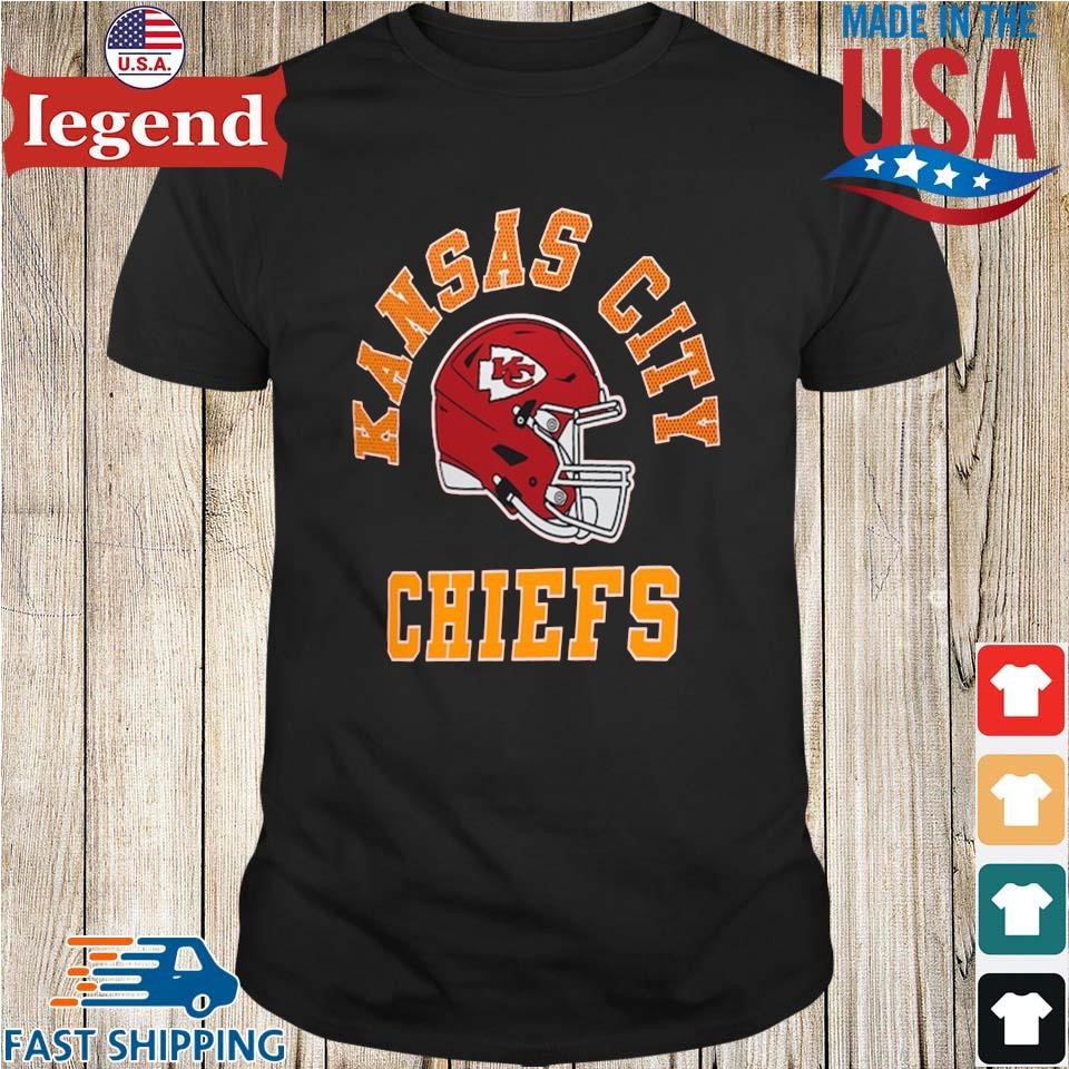 Youth Gold Kansas City Chiefs Helmet T-Shirt Size: Extra Large