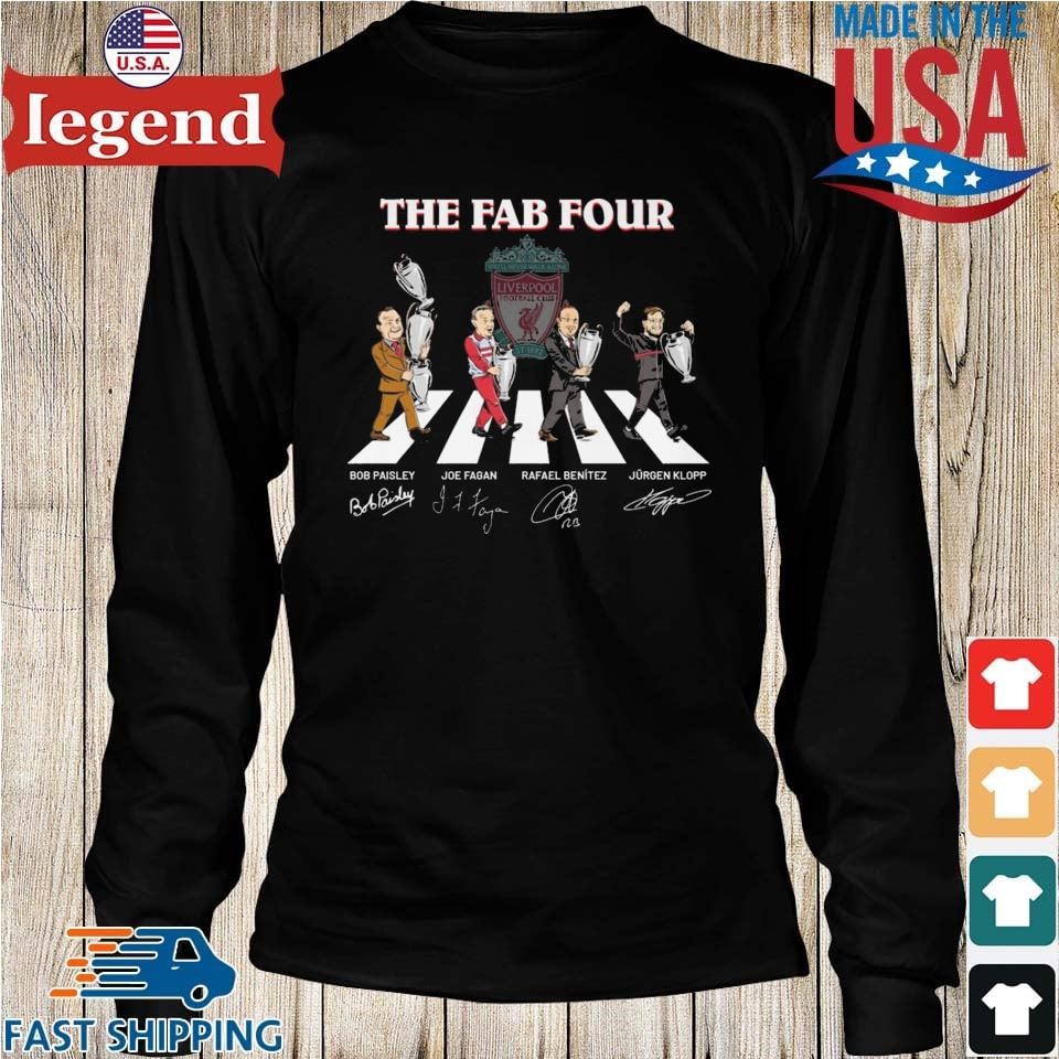 Official The Fab Four Chibi Abbey Road Signatures Shirt, hoodie, sweater,  long sleeve and tank top