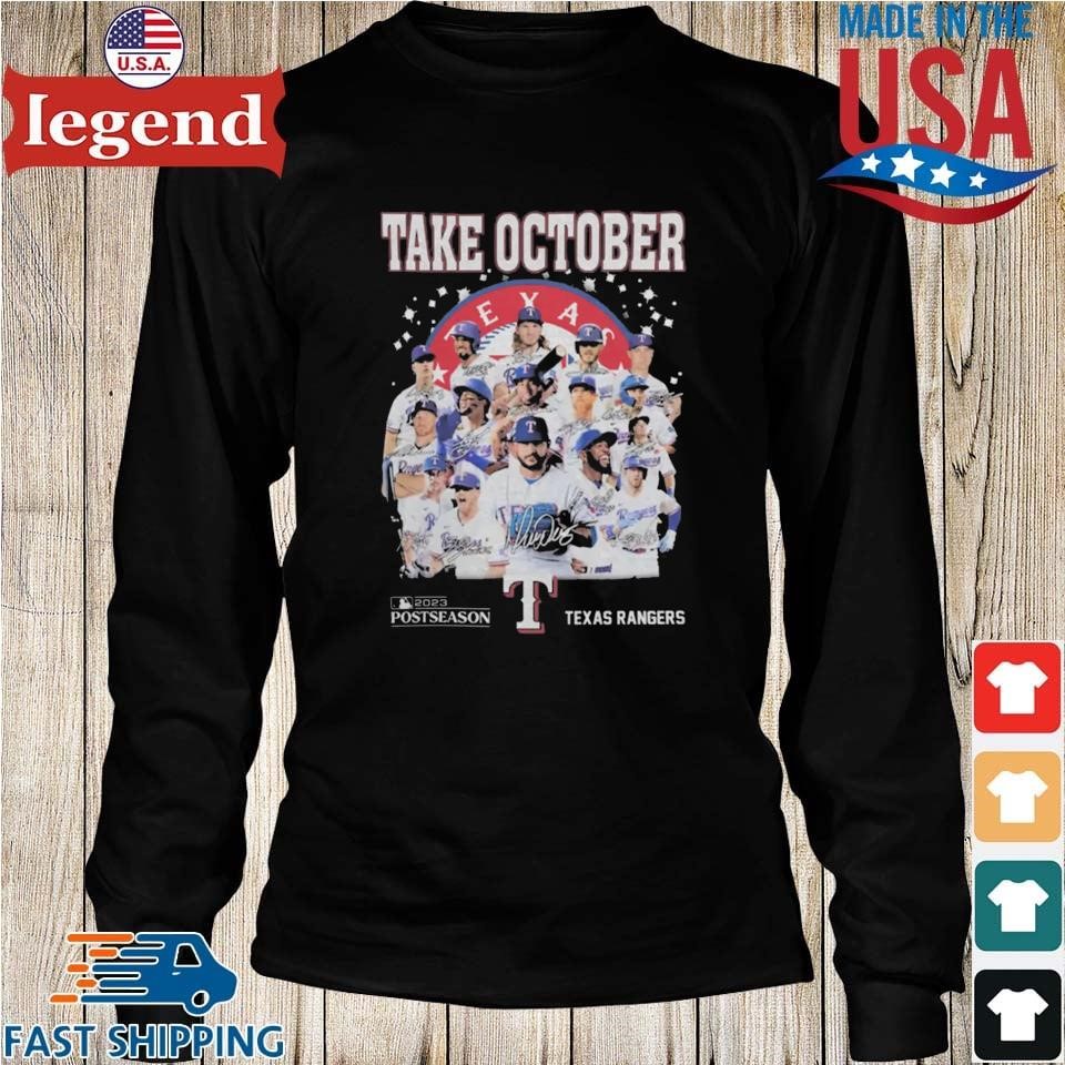 Take October 2023 Postseason Texas Rangers Signatures Shirt, hoodie,  sweater, long sleeve and tank top