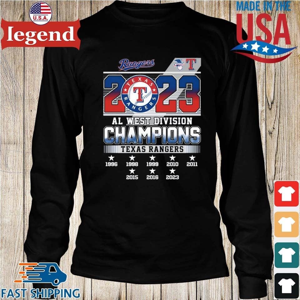 1999 Texas Rangers Western Division Champs T-shirt Size XL