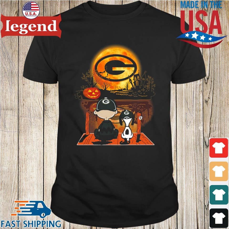 Official Snoopy and Charlie brown pumpkin Green Bay Packers halloween moon  2023 T shirt - Limotees