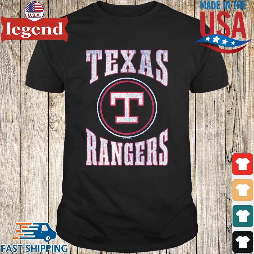 Women's Royal Texas Rangers Cropped Long Sleeve T-Shirt