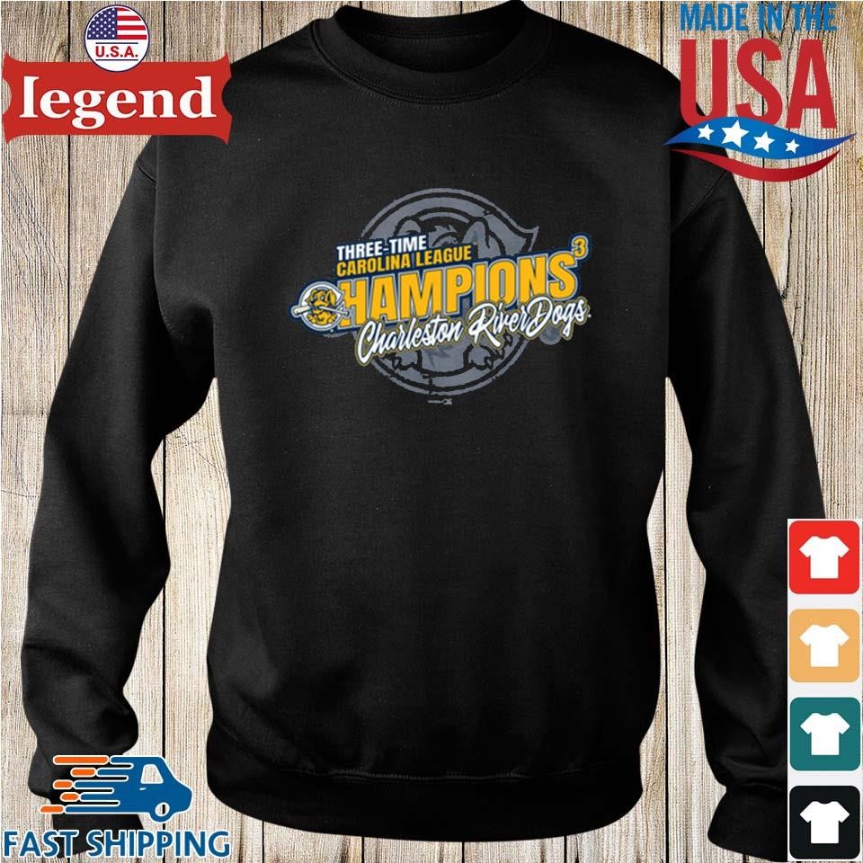 Charleston Riverdogs 2023 Carolina League Back To Back To Back Championship  T-shirt,Sweater, Hoodie, And Long Sleeved, Ladies, Tank Top