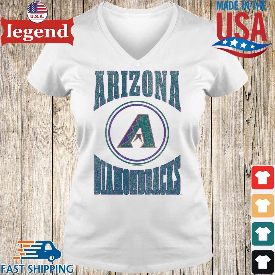 Youth Arizona Diamondbacks White/Red V-Neck T-Shirt