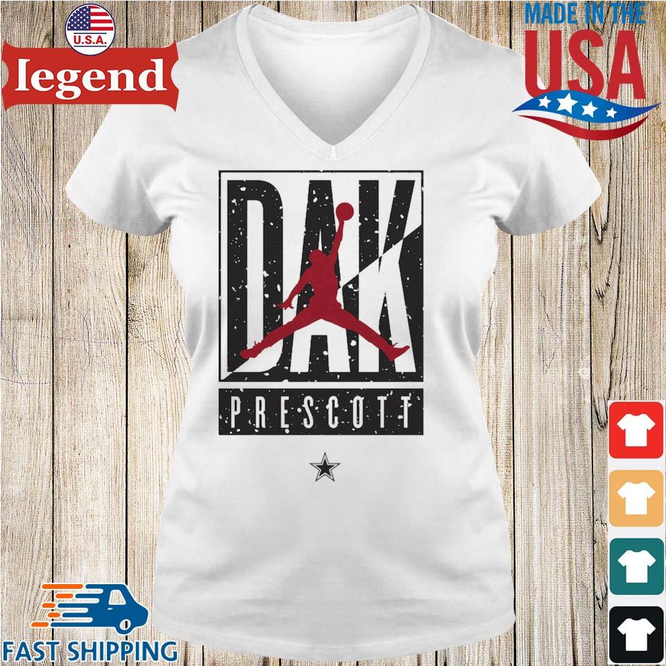 Men's Jordan Brand Dak Prescott White Dallas Cowboys Cut Box Graphic T-Shirt