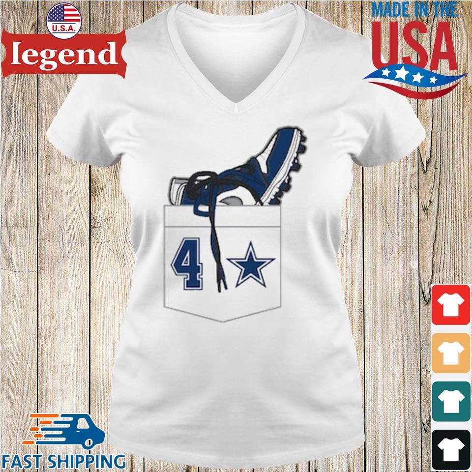 Dak Prescott Dallas Cowboys Jordan Brand Shoe Schedule Graphic T-Shirt -  White