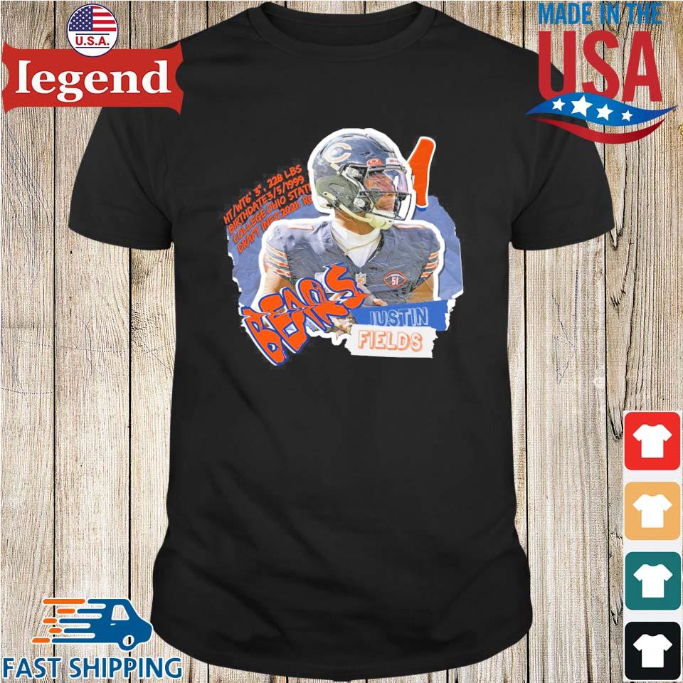 Justin Fields Chicago Bears T-Shirts, Bears T-Shirts