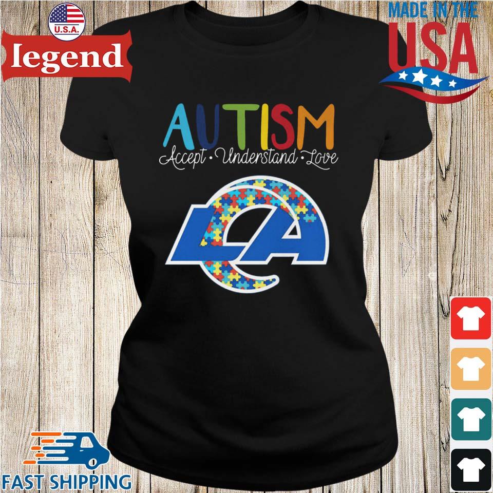 Los Angeles Rams Nfl Autism Awareness Accept Understand Love T-shirt,Sweater,  Hoodie, And Long Sleeved, Ladies, Tank Top