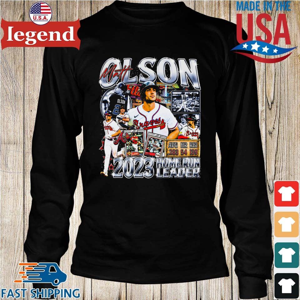 Matt Olson 2023 Home Run Leader Atlanta Braves Vintage 2023 T-shirt,Sweater,  Hoodie, And Long Sleeved, Ladies, Tank Top