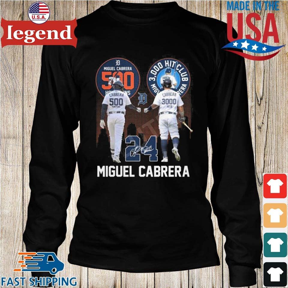 Detroit Tigers 24 Miguel Cabrera 3000 hits signature shirt, hoodie