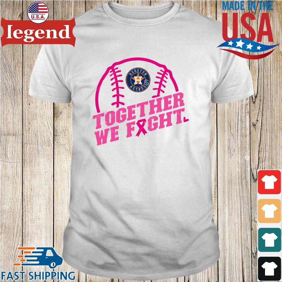 Mlb Houston Astros Baseball Team Pink Ribbon Together We Fight 2023 T-shirt,Sweater,  Hoodie, And Long Sleeved, Ladies, Tank Top