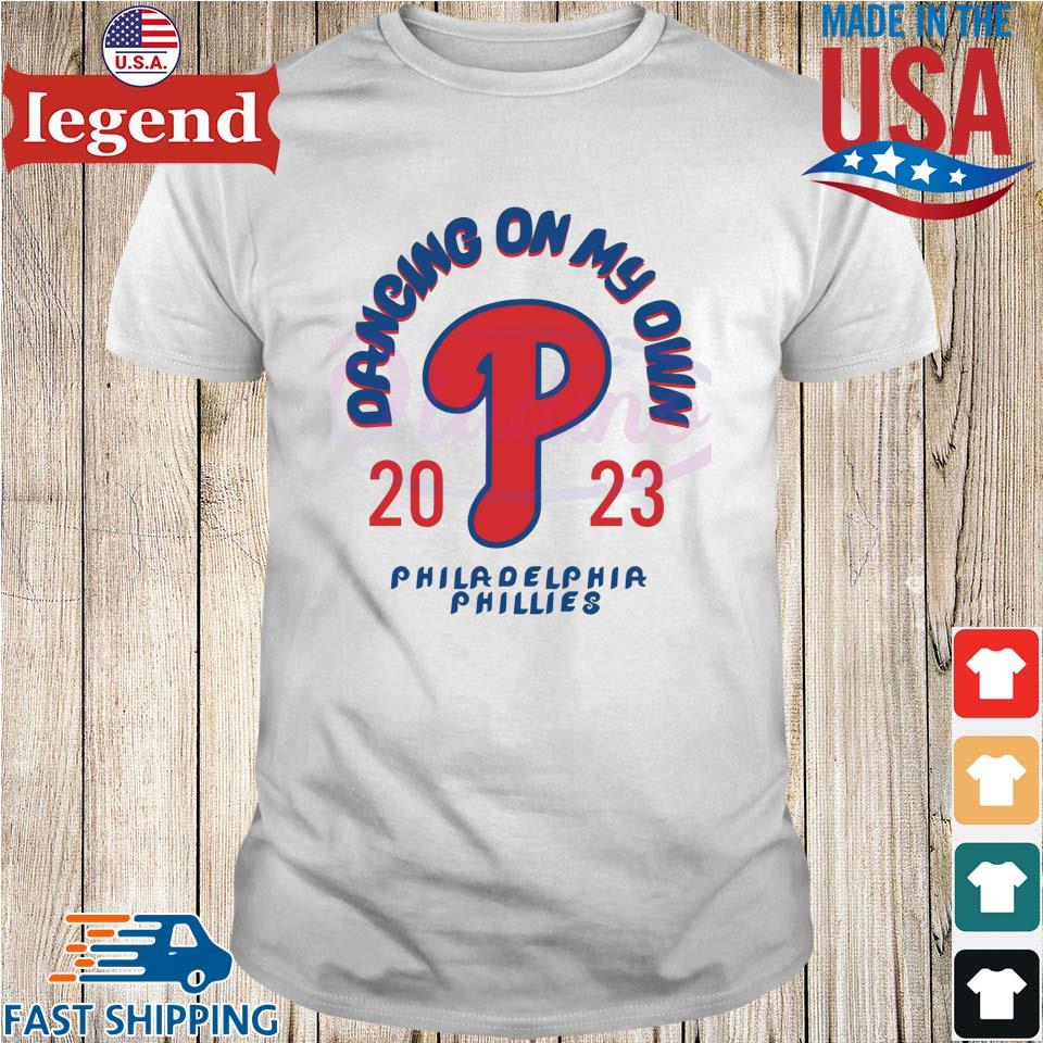 New MLB Philadelphia Phillies Official True Fan Blue Polyester Shirt