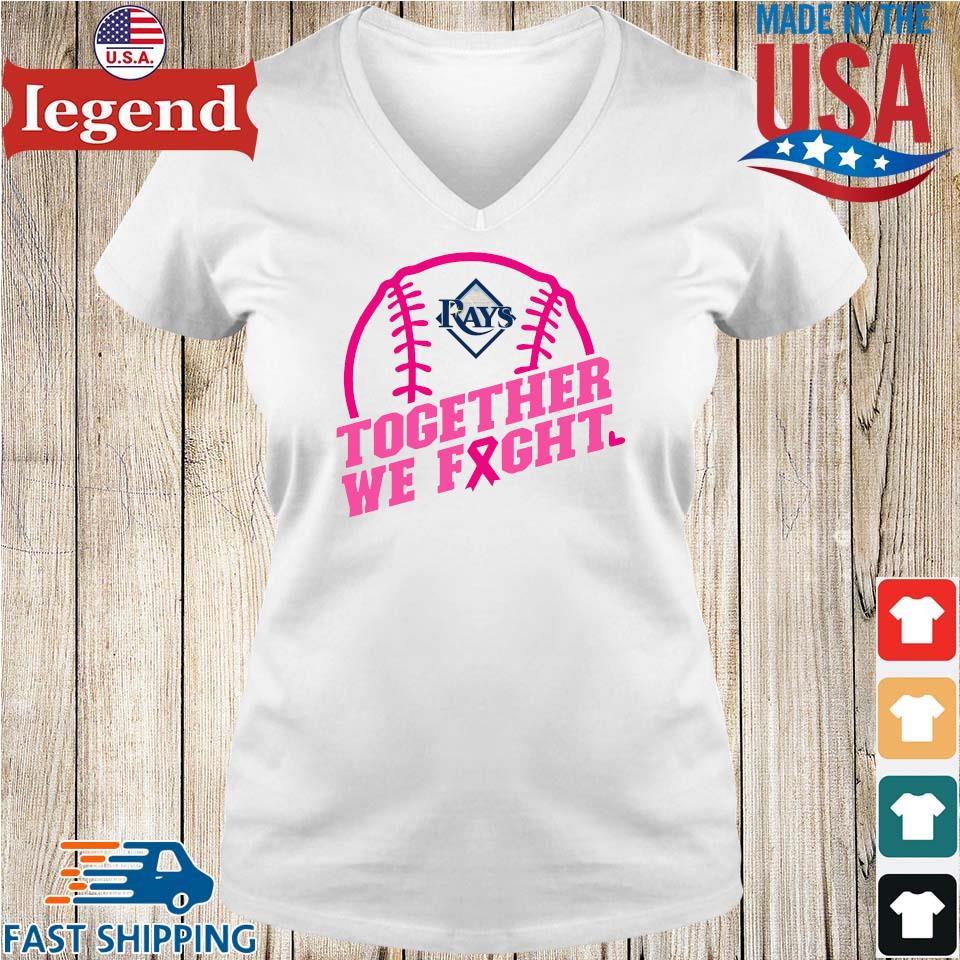 Mlb Tampa Bay Rays Baseball Team Pink Ribbon Together We Fight 2023 shirt -  Guineashirt Premium ™ LLC