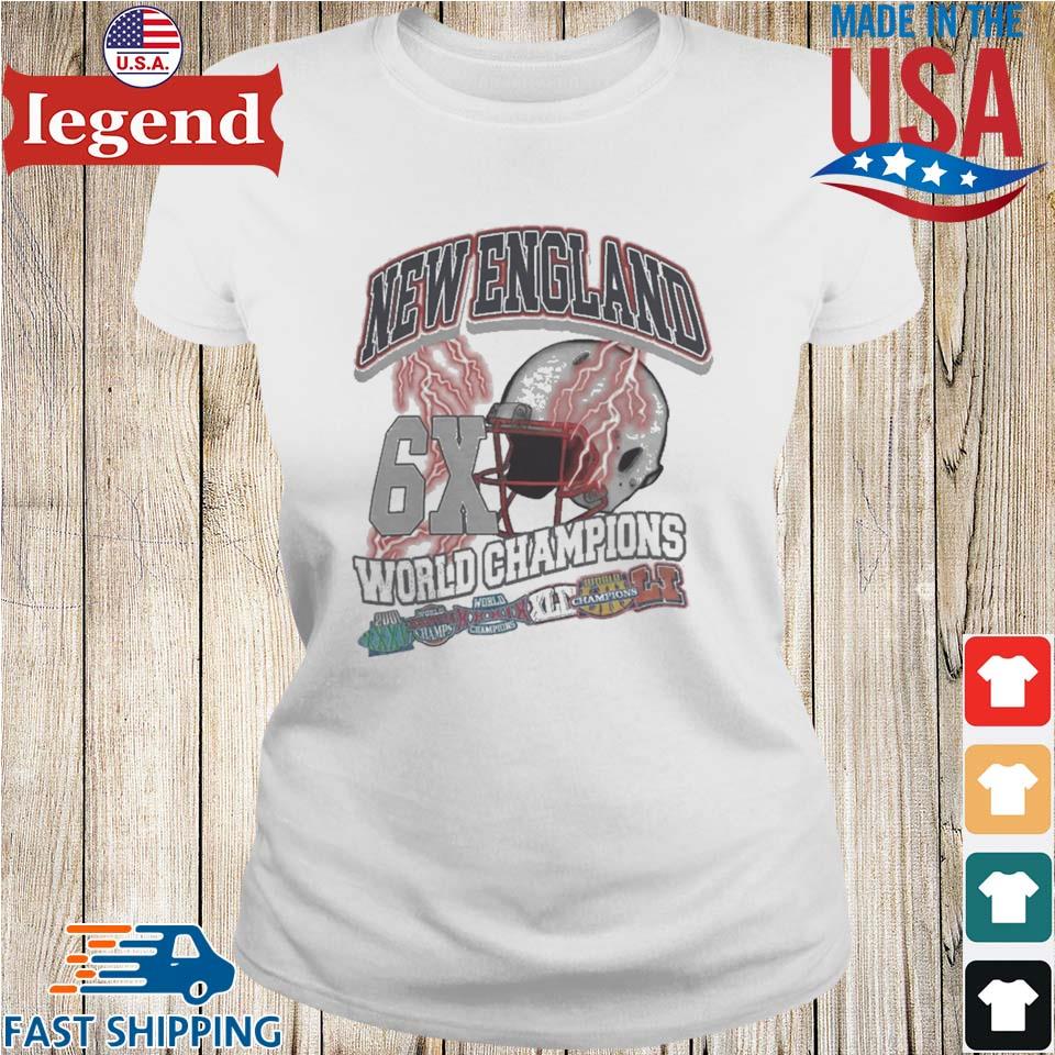 New England Patriots Go Pats 6x World Champions T shirt Sweater Hoodie And Long Sleeved Ladies Tank Top