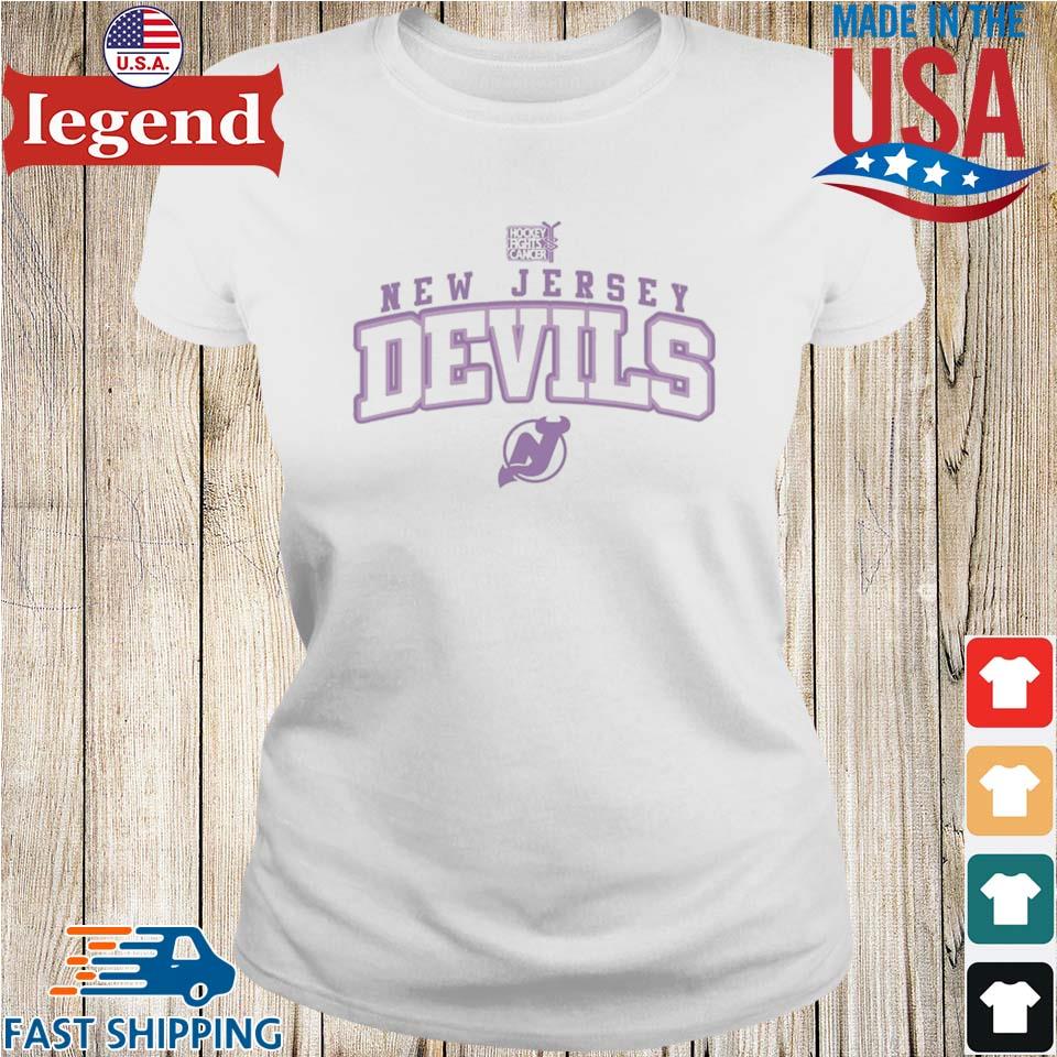 Women's Levelwear White New Jersey Devils Hockey Fights Cancer Birch T-Shirt Size: Small