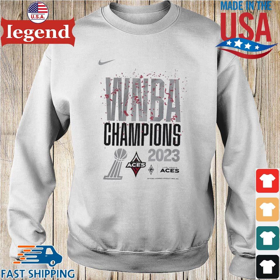 Unisex Las Vegas Aces Nike White 2023 WNBA Finals Champions Authentic  Parade T-Shirt