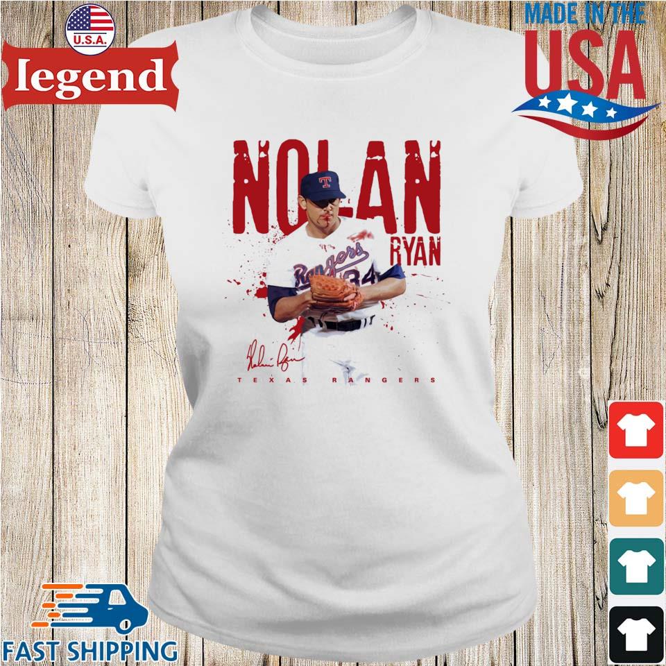 Nolan Ryan Bloody Texas Rangers Signature 2023 Shirt - Teesplash Store