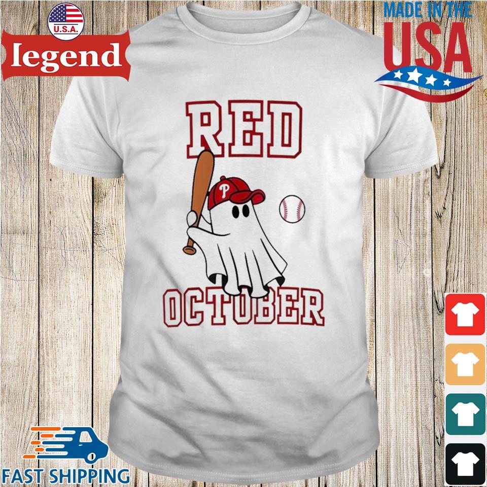 Official Ghost Red October Philadelphia Phillies 2023 T-shirt