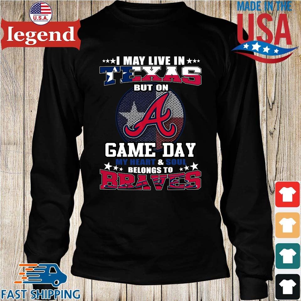 I may live in Oklahoma but on game day my heart and soul belongs to atlanta  falcons shirt, hoodie, sweater, long sleeve and tank top