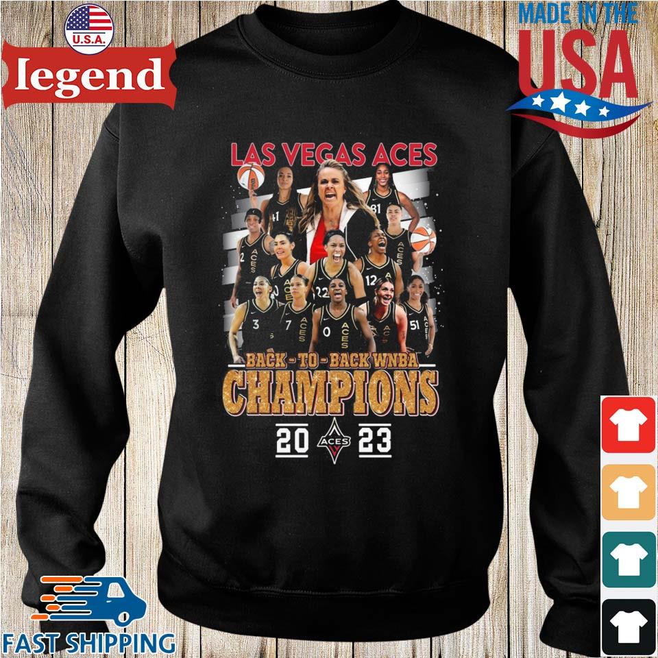 Original las Vegas Aces Back to Back Champions WNBA 2023 T-Shirt,Sweater,  Hoodie, And Long Sleeved, Ladies, Tank Top