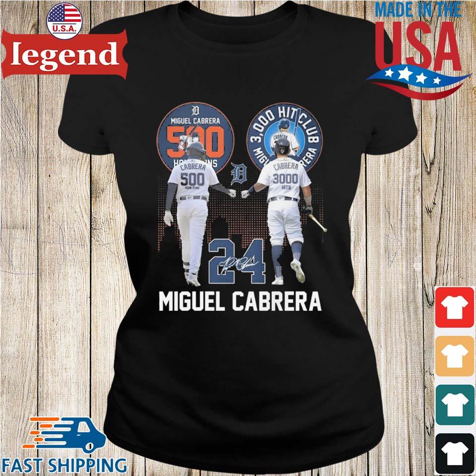 Miguel Cabrera 500 Home Runs and 3000 Hits City signature shirt
